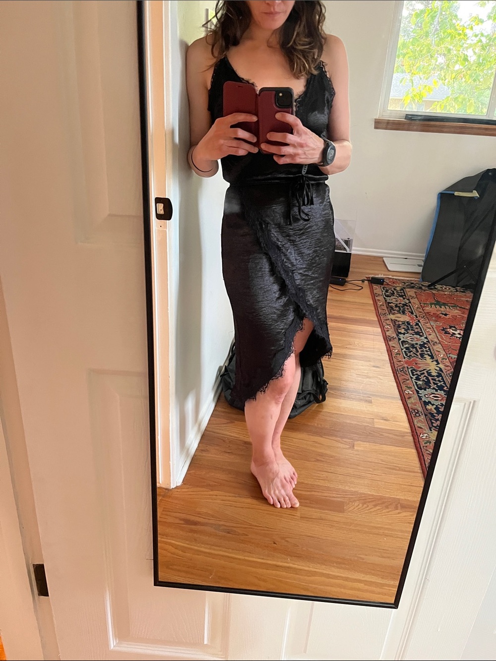 Sexy Vintage black wrap dress